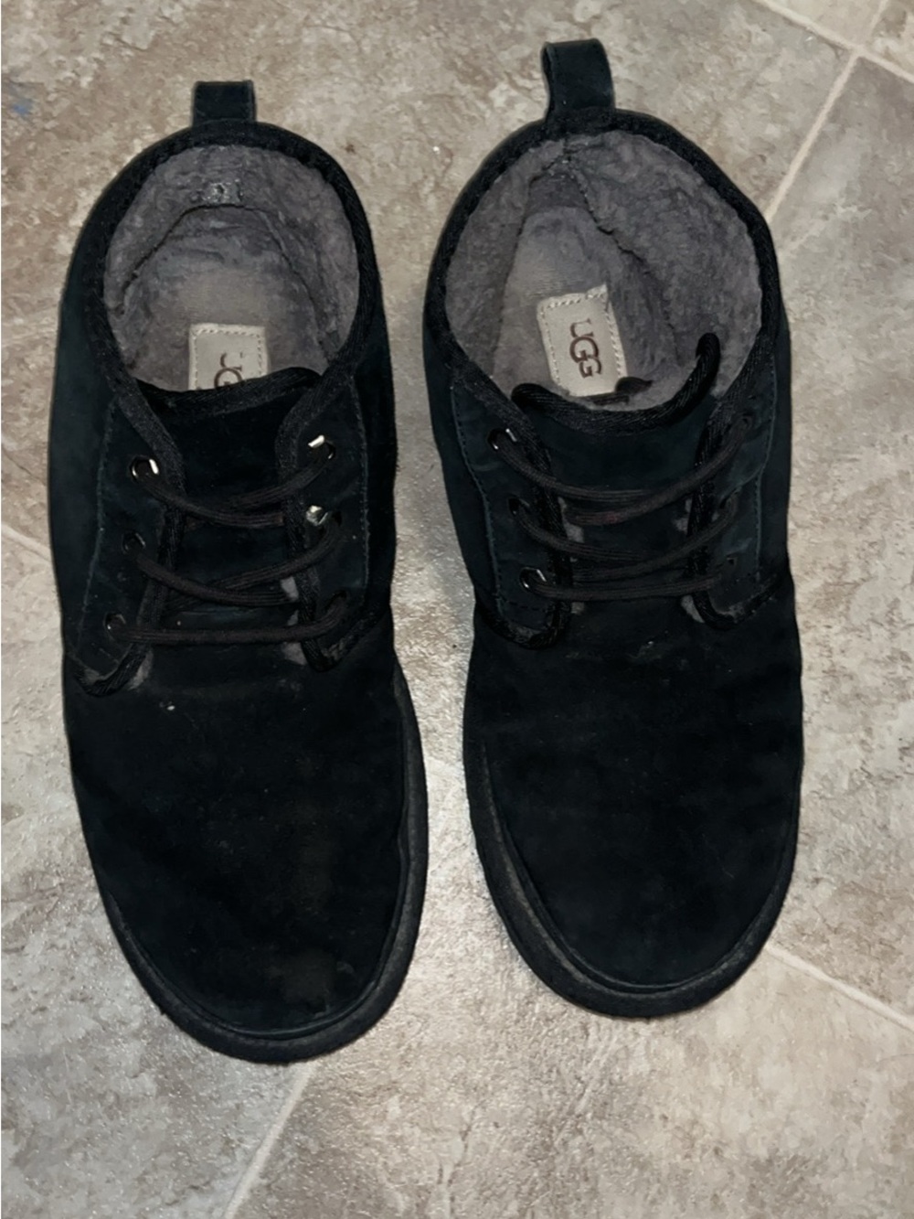 UGG Men’s Size 11 Black Sheepskin Boot Loafer UGGs Shoes Boots